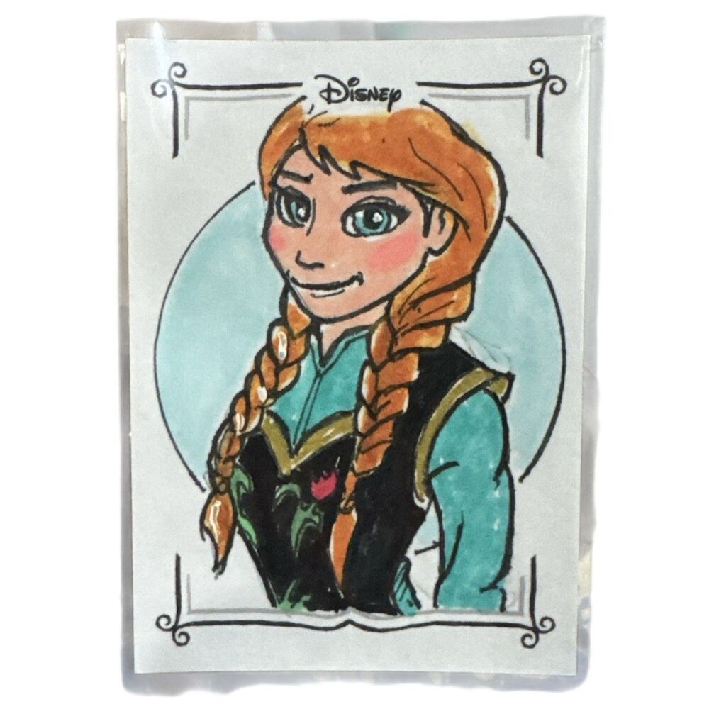 2025 Topps Disney Wonder 1/1 Sketch Card Anna Frozen signed Mike LaPeruta